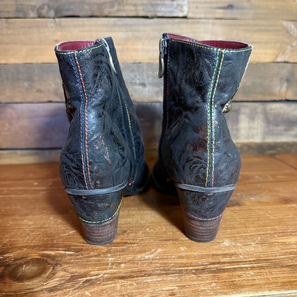 L’artiste By Spring Step Water Lily Women’s Leather Bootie Size 10.5 US/42 EU - Picture 2 of 10
